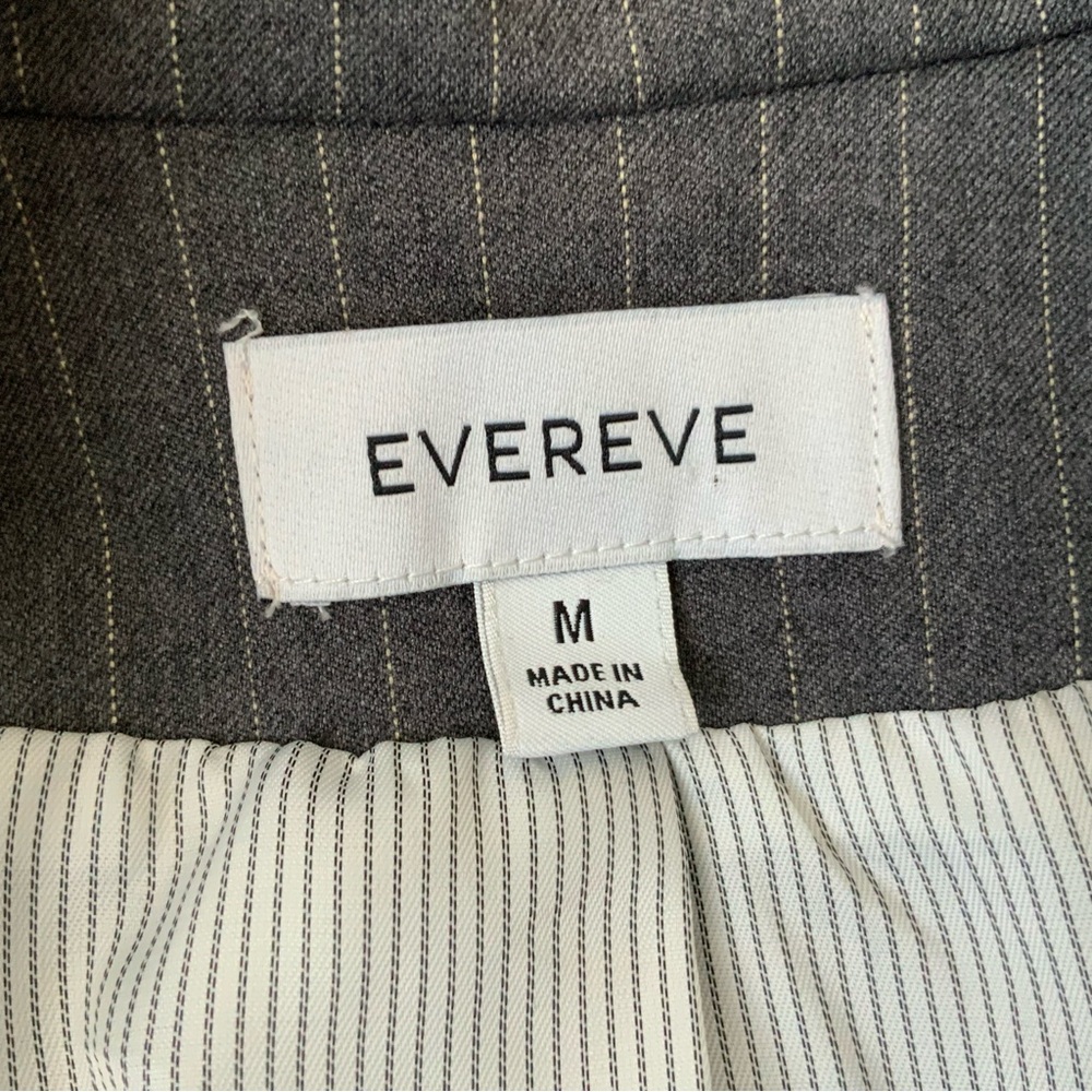 EVEREVE Double-Breasted Blazer Pinstripe Gray White Medium *Blazer ONLY - Picture 6 of 10